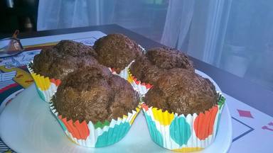 Receta de muffins de chocolate sanas