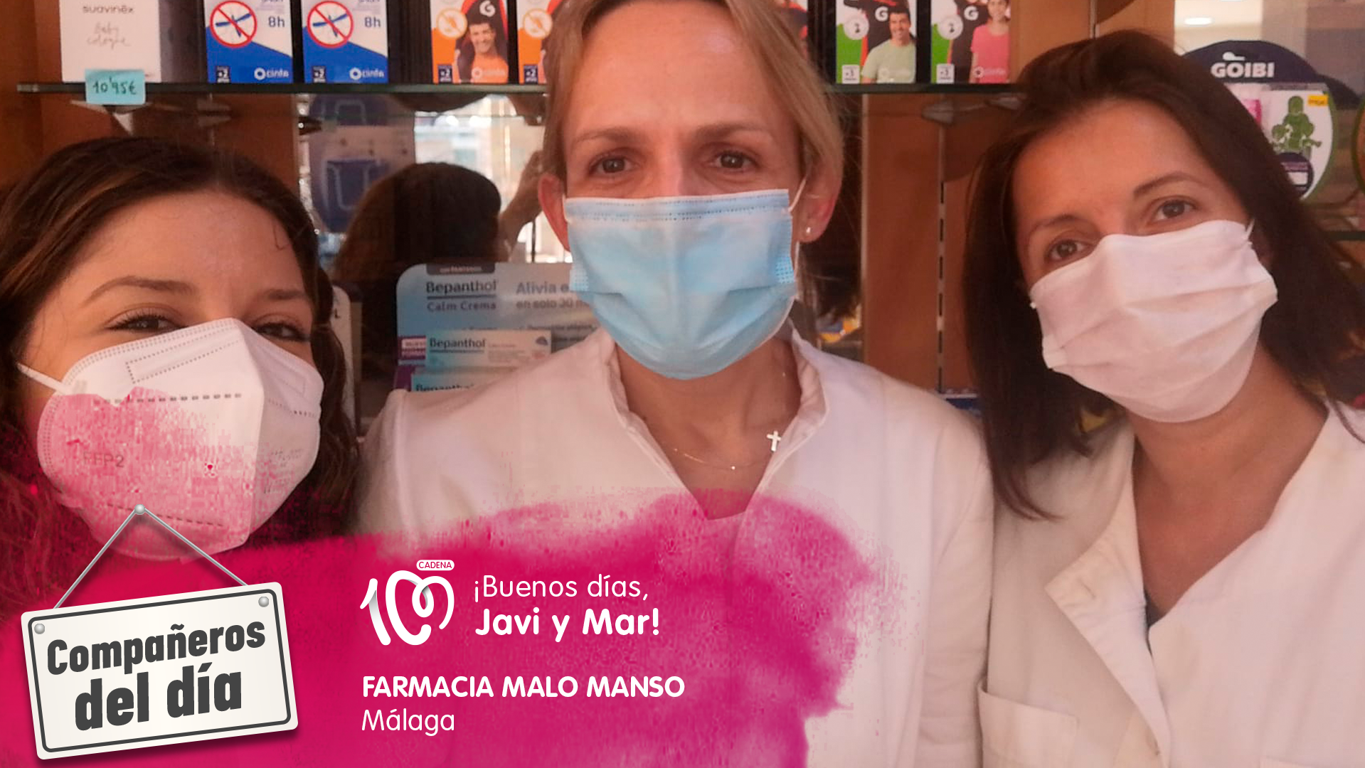 Farmacia Malo Manso, en Málaga, ¡Compañeros del día!