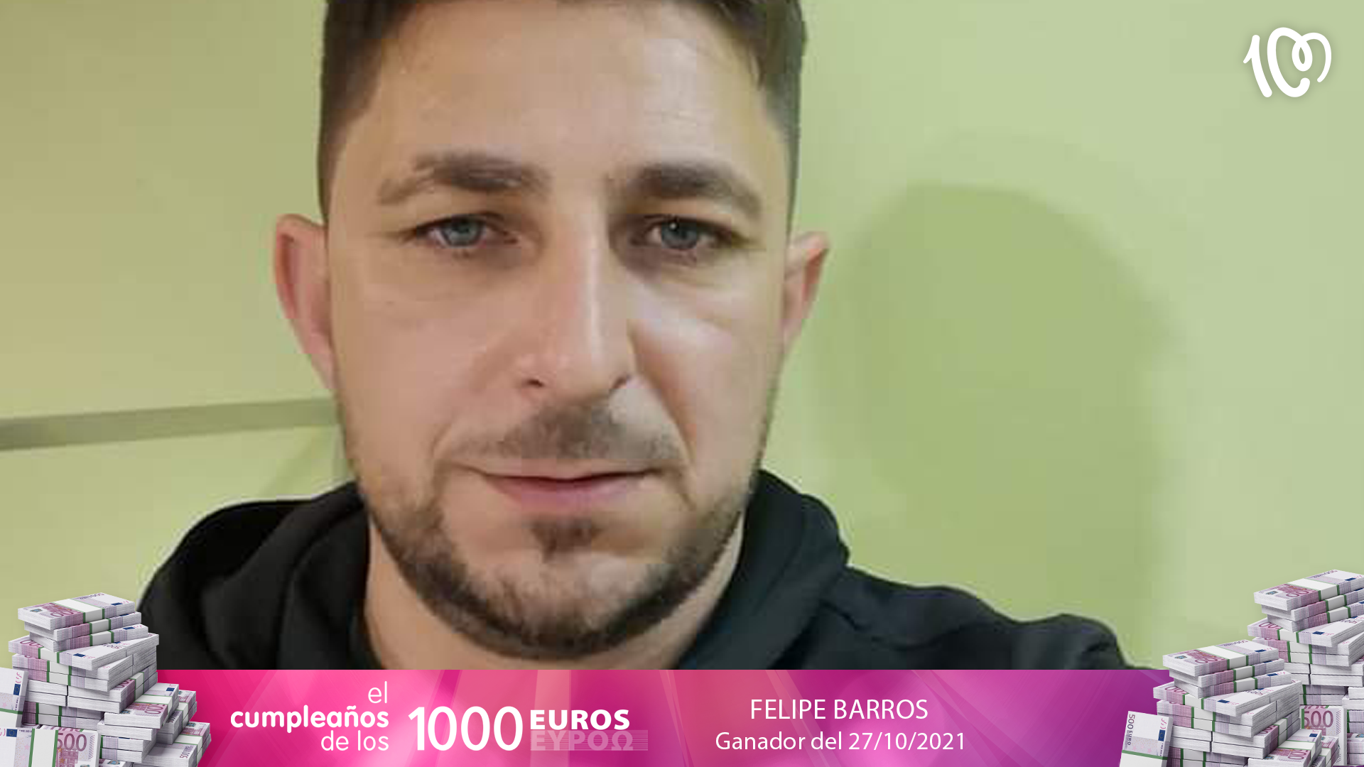 Felipe, ganador de los 1.000 euros: "Fue cuestión de suerte, estoy muy sorprendido"