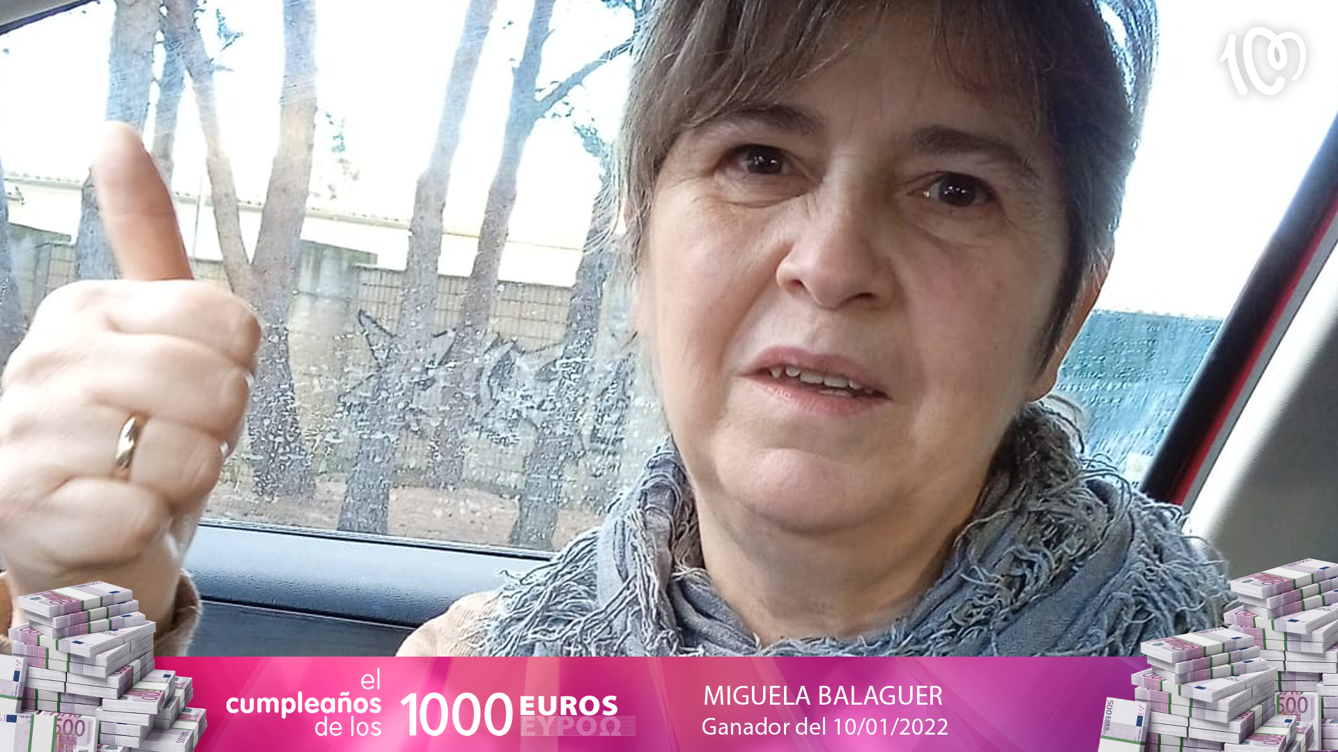 El primer Cumpleaños de los 1.000 euros en 2022 para Miguela: "Casi se me sale el corazón"