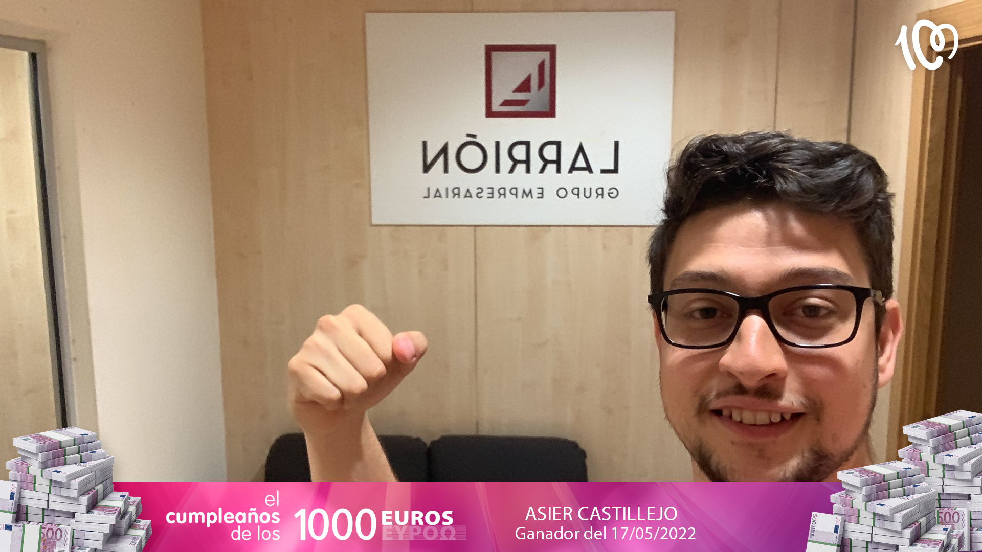 Asier gana 1.000 euros en CADENA 100: "Casi exploto al escuchar mi nombre"